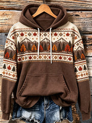 Women's Autumn Landscape Pattern Design Leisure Hoodie