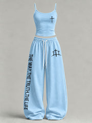 Women's 'The Way The Truth The Life' Printed Casual Set