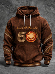 Men's 50 Years Of Songs In The Key Of Life Printed Hoodie