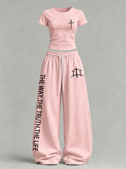 Women's 'The Way The Truth The Life' Printed Casual Set