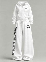 Women's 'The Way The Truth The Life' Printed Casual Set
