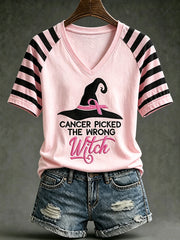 Women's anti-illness theme Witch element pattern printed casual short-sleeve T-shirt