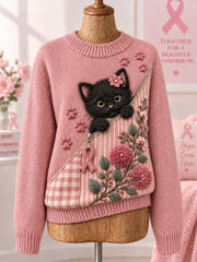Women's Breast Cancer Long-sleeved Sweater