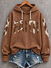 Women's Western Faith Lover Printed Hoodie