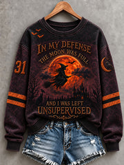 Women's Halloween Witch Art Sweatshirt
