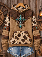 Women's Christian Cross Print Hoodie