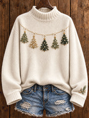 Women's Christmas Art Soft Ptinted Sweater