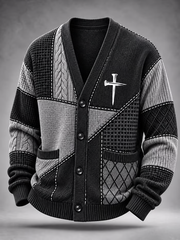 Men's Faith Print Cardigan