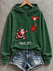 Women's Christmas Will Shit Funny Print Regular Hoodie
