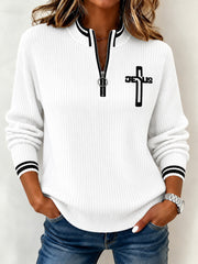 Women's Faith Print Casual Top